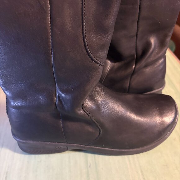 NEW Womens Keen Water Resistant Black Leather Bern Baby Bern Boots Size 9 - Picture 3 of 9
